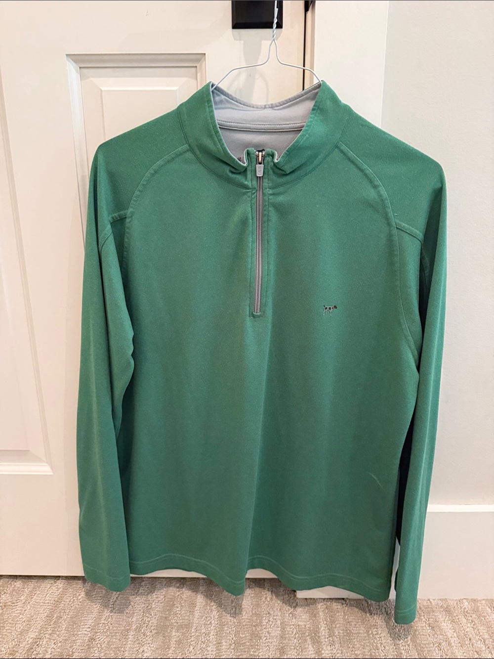 Men's Green Quarter-Zip Performance Pullover